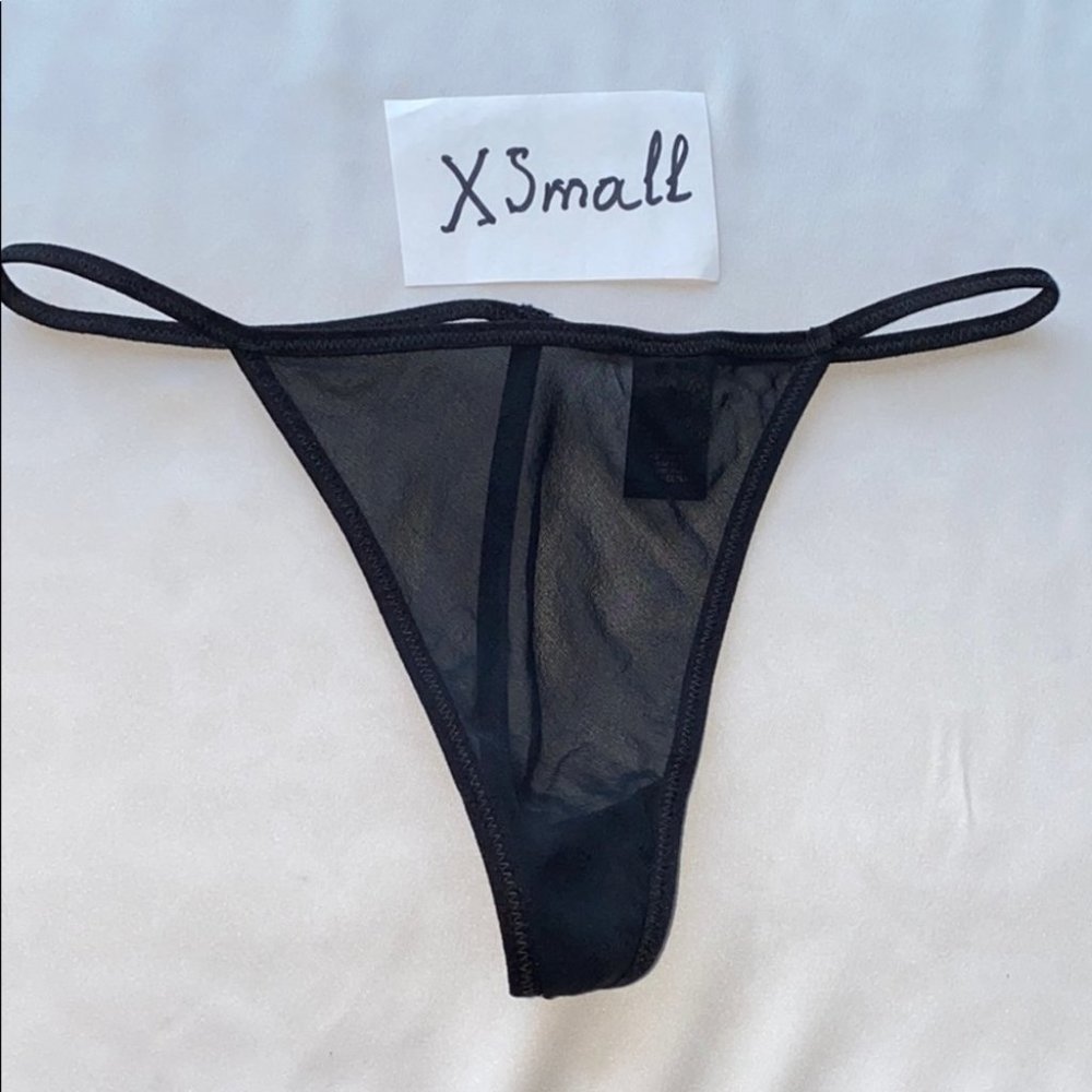 V-String Very Sexy Thong Panty Mesh Silk Lace XS